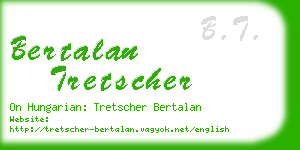 bertalan tretscher business card